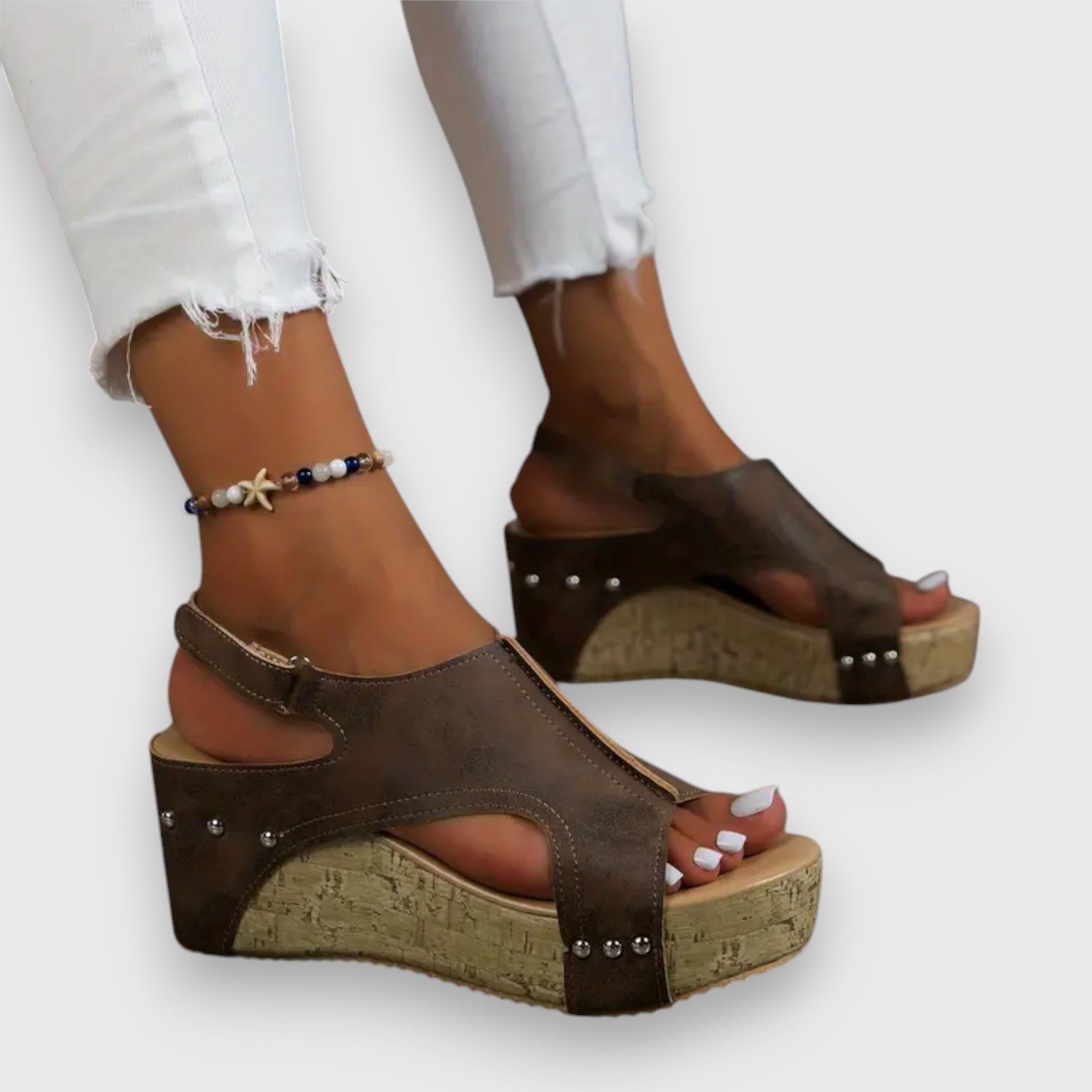 Mia | Vintage Plateau Sandalen