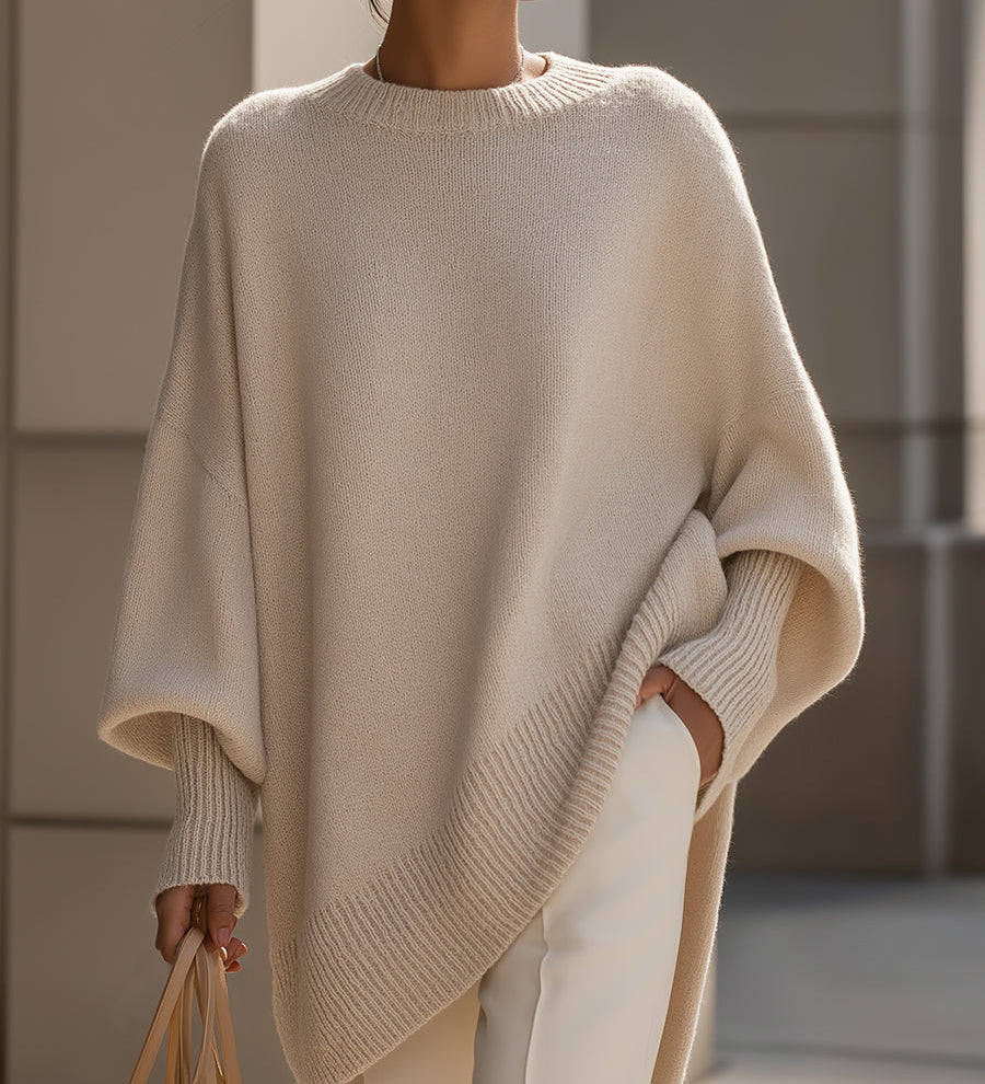 Rosemarie | Oversized Strickpullover mit Batwing-Ärmeln