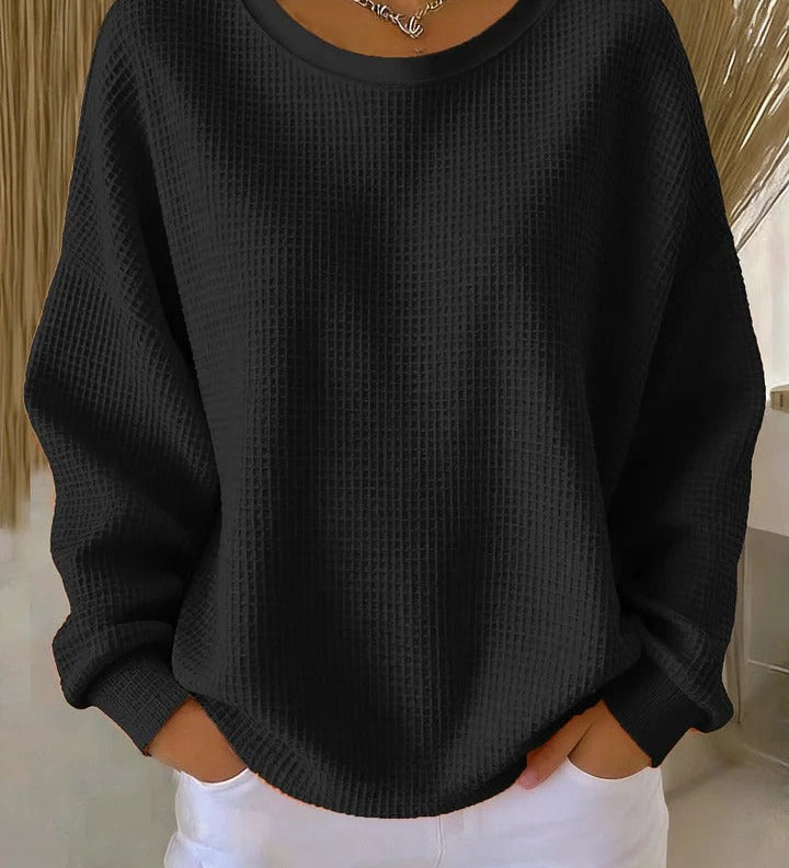 Rita | Weiches Waffelstrick-Sweatshirt