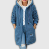 Heike | Kuschelige Teddyjacke mit Kapuze