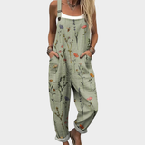 Anna | Latzhose mit Wildblumen-Muster