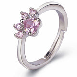 Rose Gold Pfoten Schmuckset – 4-teilig mit Zirkonia-Herz (Ring, Halskette, Ohrringe, Armband)
