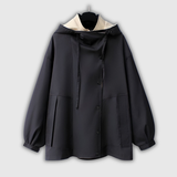 Sigrid | Zweifarbige Windjacke mit Stehkragen