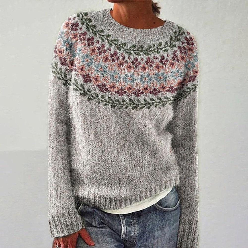 Ruth | Floraler Pullover mit Blumenpasse