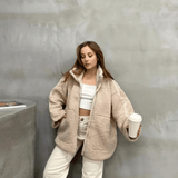 Ute | Oversize-Teddyjacke mit Stehkragen