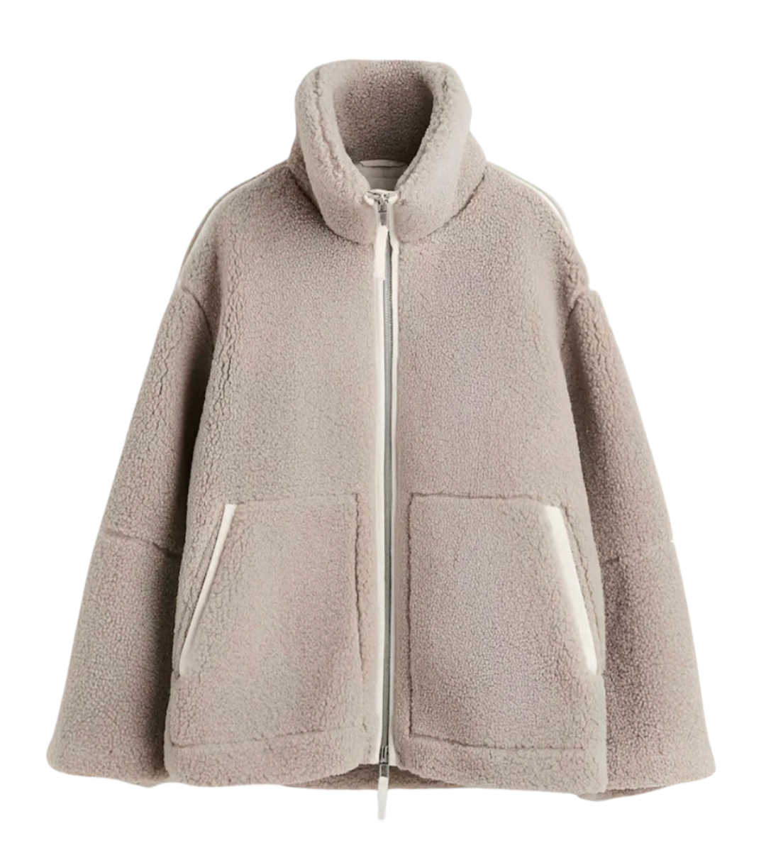 Silke | Weiche Teddyjacke mit Reißverschluss