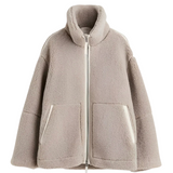 Silke | Weiche Teddyjacke mit Reißverschluss