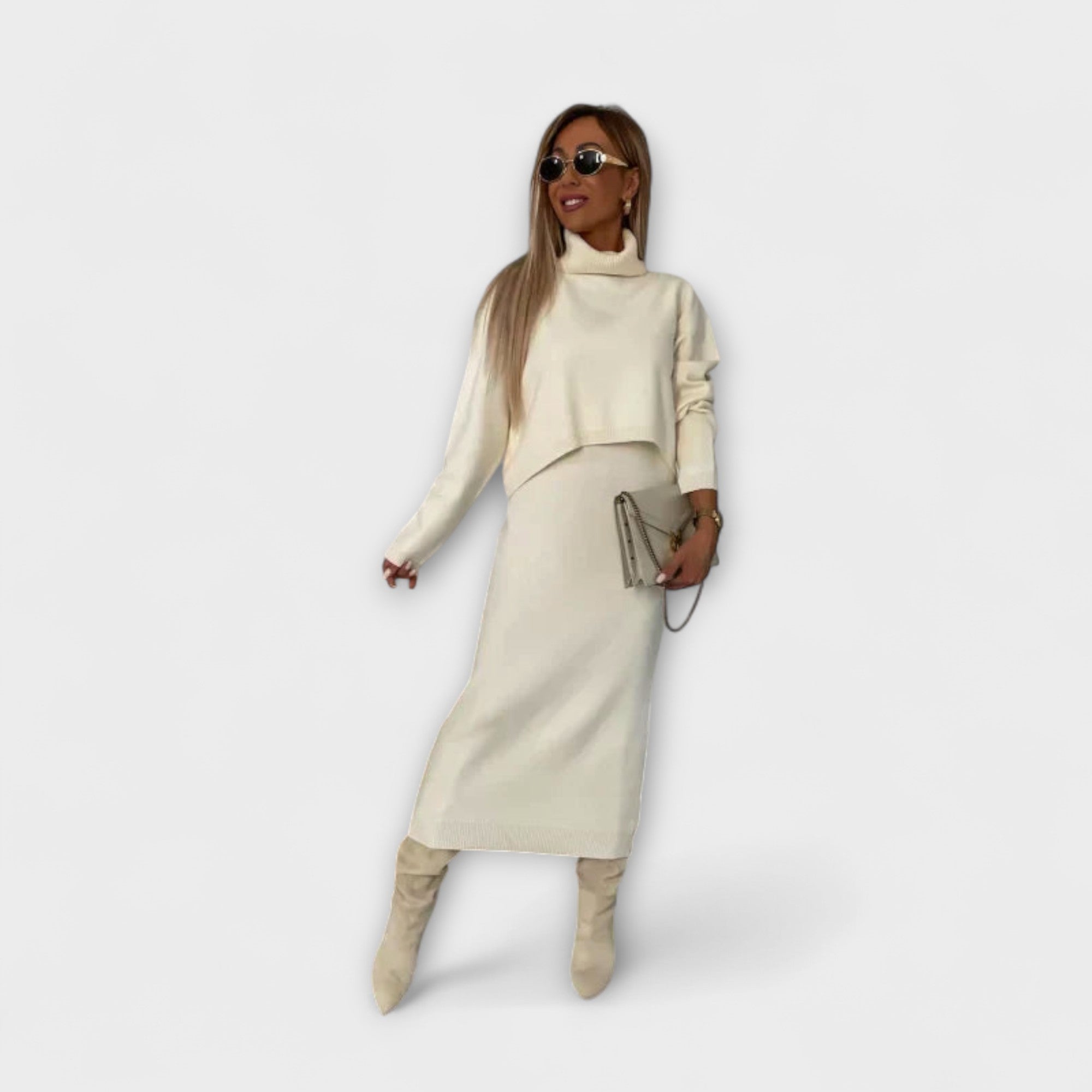 Solange - Kleid mit passendem Rollkragen-Set