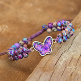 Druzy Lila Opal Butterfly Bracelet