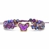 Druzy Lila Opal Butterfly Bracelet