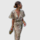 Clarandra | Kupfer Midi Kleid