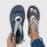 Luna | Kustsandalen mit Schmuckring