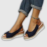 Valeria | Espadrille Wedge-Sandalen mit Riemchen