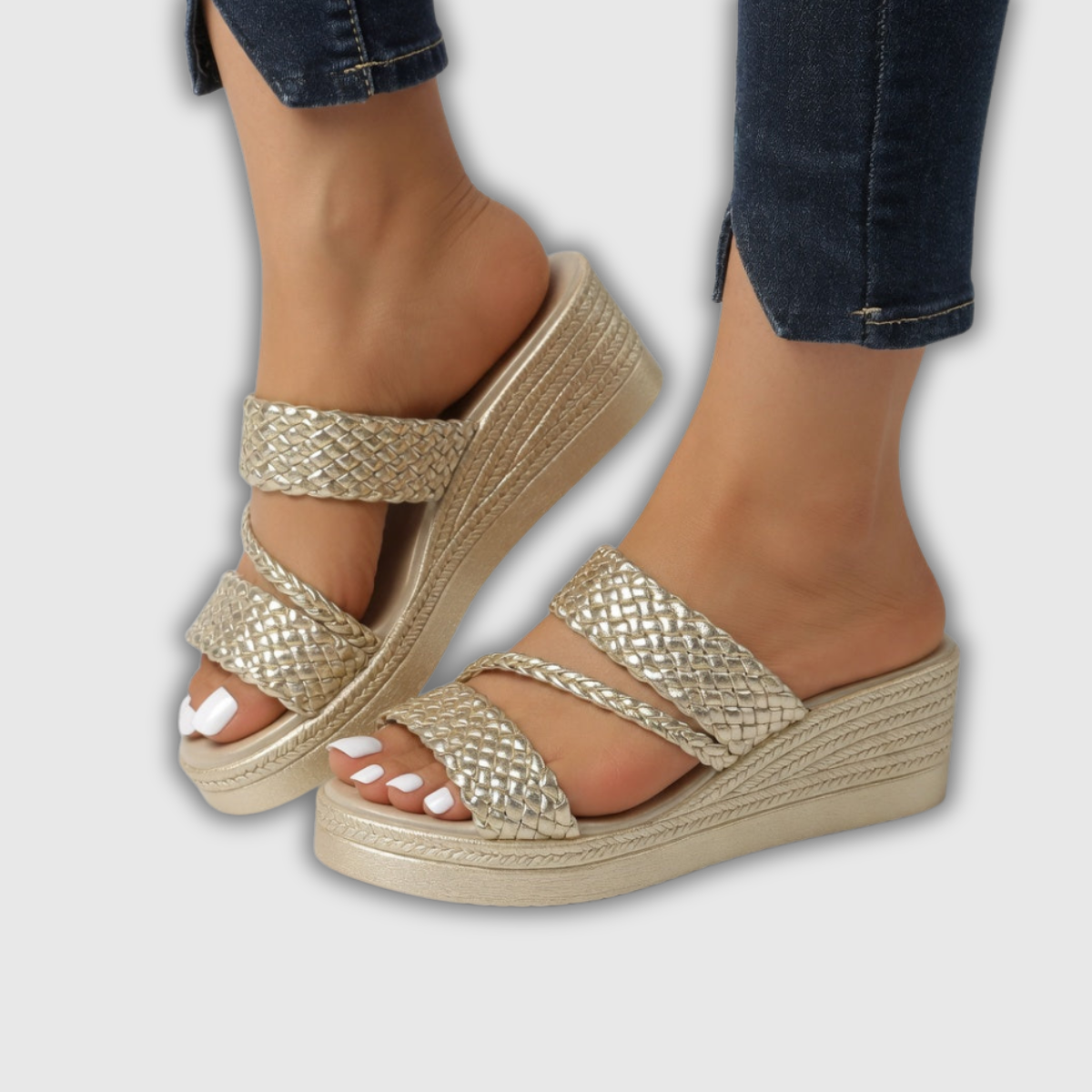 Nori | Geflochtene Keil-Mule