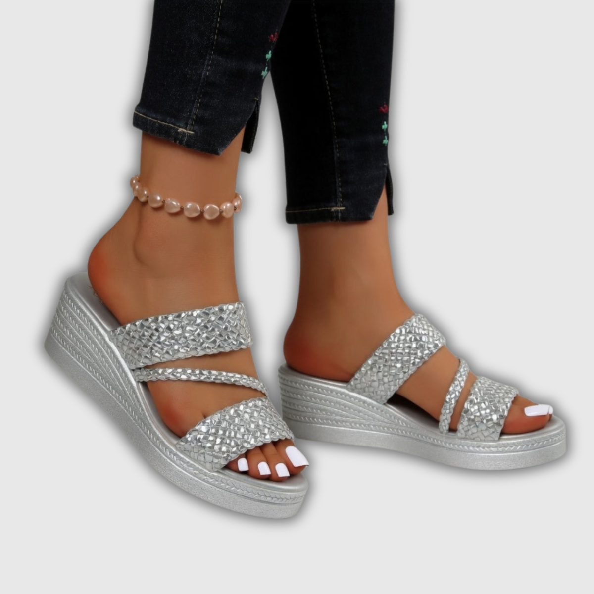 Nori | Geflochtene Keil-Mule
