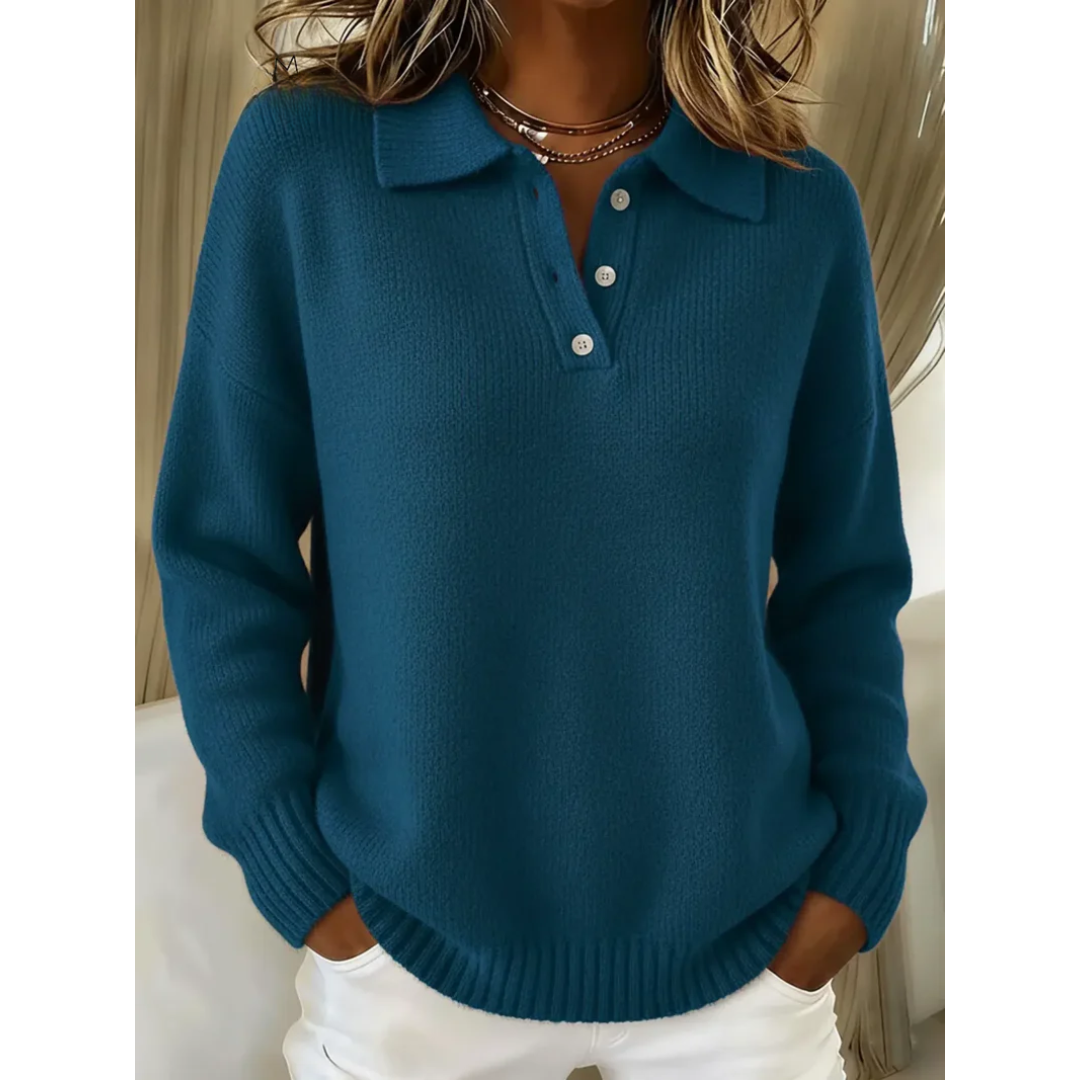 Almut | Weicher Strickpullover mit Polokragen