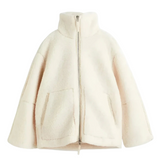 Silke | Weiche Teddyjacke mit Reißverschluss