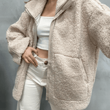 Ute | Oversize-Teddyjacke mit Stehkragen