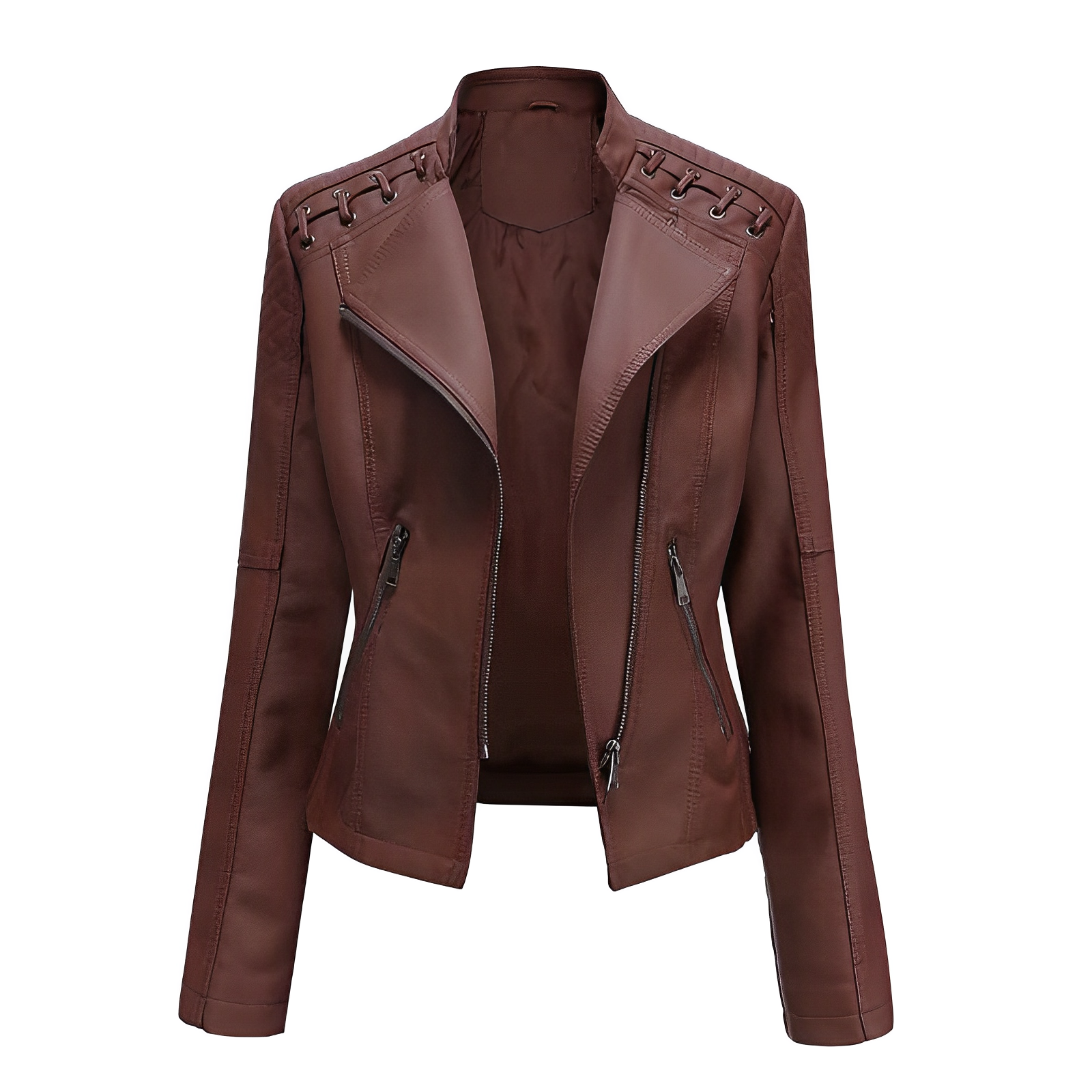Wiebke | Kurze Kunstlederjacke in Sonnengelb