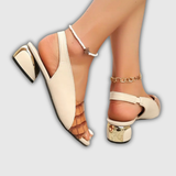 Gloria | Bicolor orthopädische Slingback Sandale