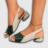 Gloria | Bicolor orthopädische Slingback Sandale