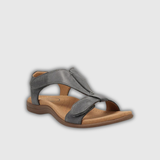 Lara | Leder-Sandalen mit verstellbarem Verschluss und anatomischem Fußbett