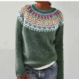 Sieglinde | Norwegisch gemusterter Kabelstrick Pullover
