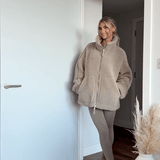 Ute | Oversize-Teddyjacke mit Stehkragen