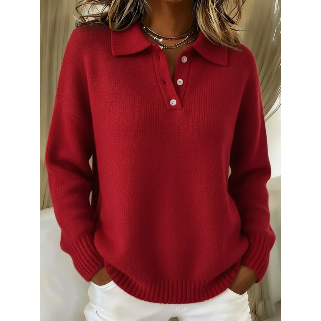 Almut | Weicher Strickpullover mit Polokragen