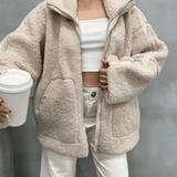 Ute | Oversize-Teddyjacke mit Stehkragen
