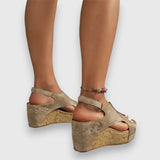 Mia | Vintage Plateau Sandalen