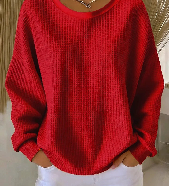 Rita | Weiches Waffelstrick-Sweatshirt