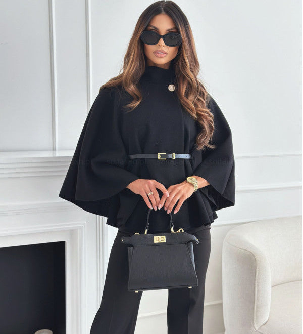 Aline - Papillon Mantel mit Gürtel