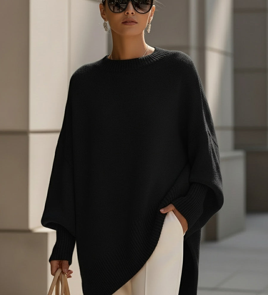 Rosemarie | Oversized Strickpullover mit Batwing-Ärmeln