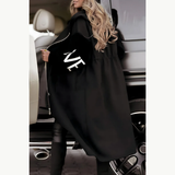 Angelika | Lange Kapuzenjacke mit Strickärmeln