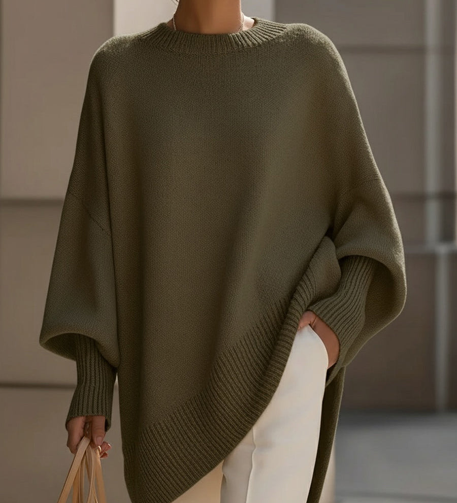 Rosemarie | Oversized Strickpullover mit Batwing-Ärmeln