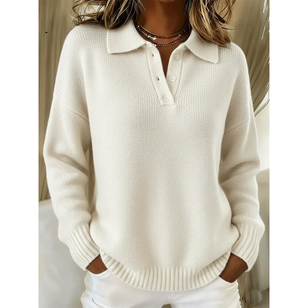 Almut | Weicher Strickpullover mit Polokragen