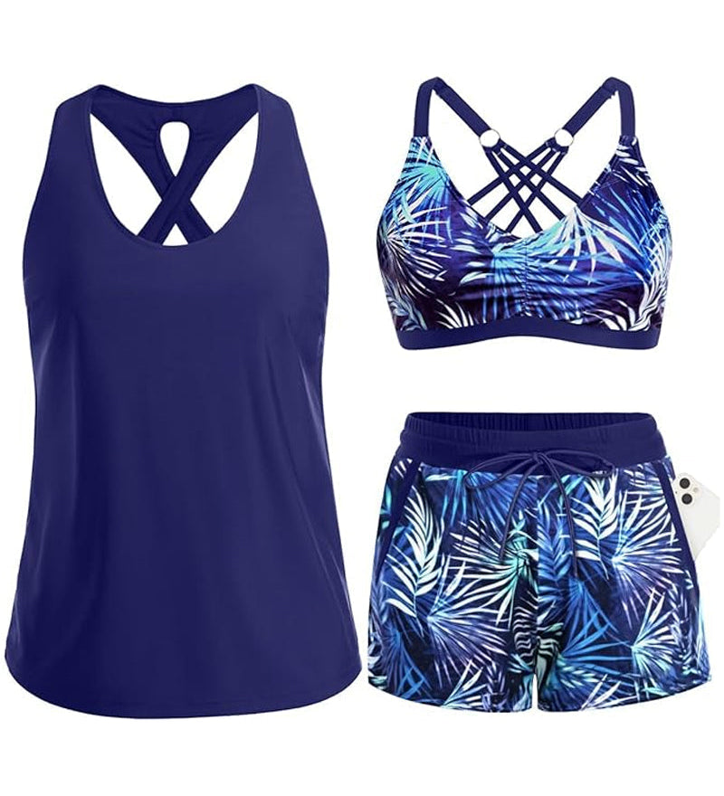 Maren | Drei-Teiliges Tankini-Bikini & Cover-Up Set
