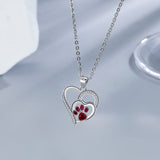Charmantes Halsband mit Pfotenabdruck