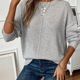 Sabina | Weicher Strickpullover mit Seitenschlitzen