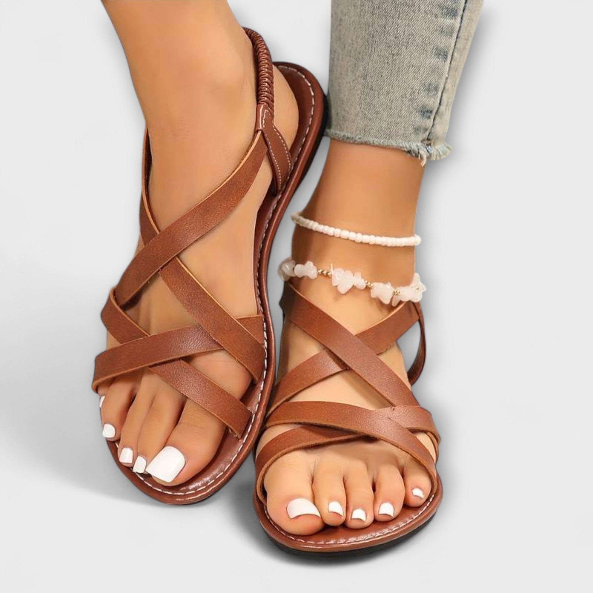 Deborah - Damen Sandalen mit leichtem Kreuzverschluss