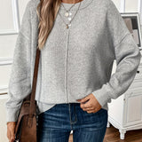Sabina | Weicher Strickpullover mit Seitenschlitzen