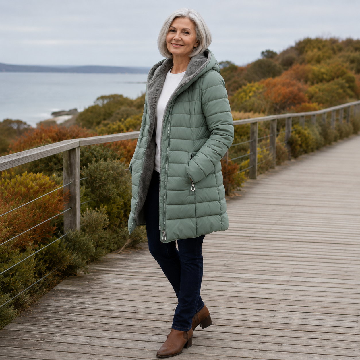 Ingrid | Gesteppter Wintermantel mit Kapuze