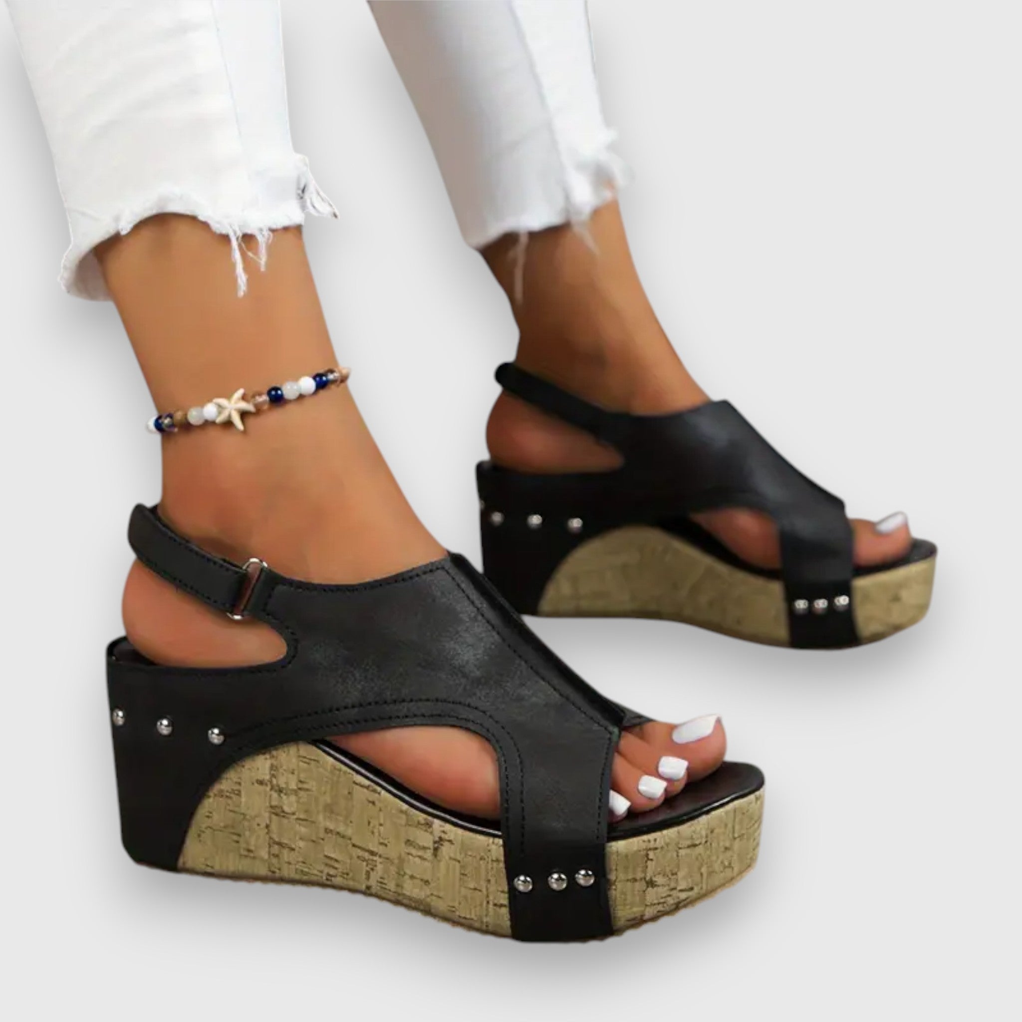 Mia | Vintage Plateau Sandalen