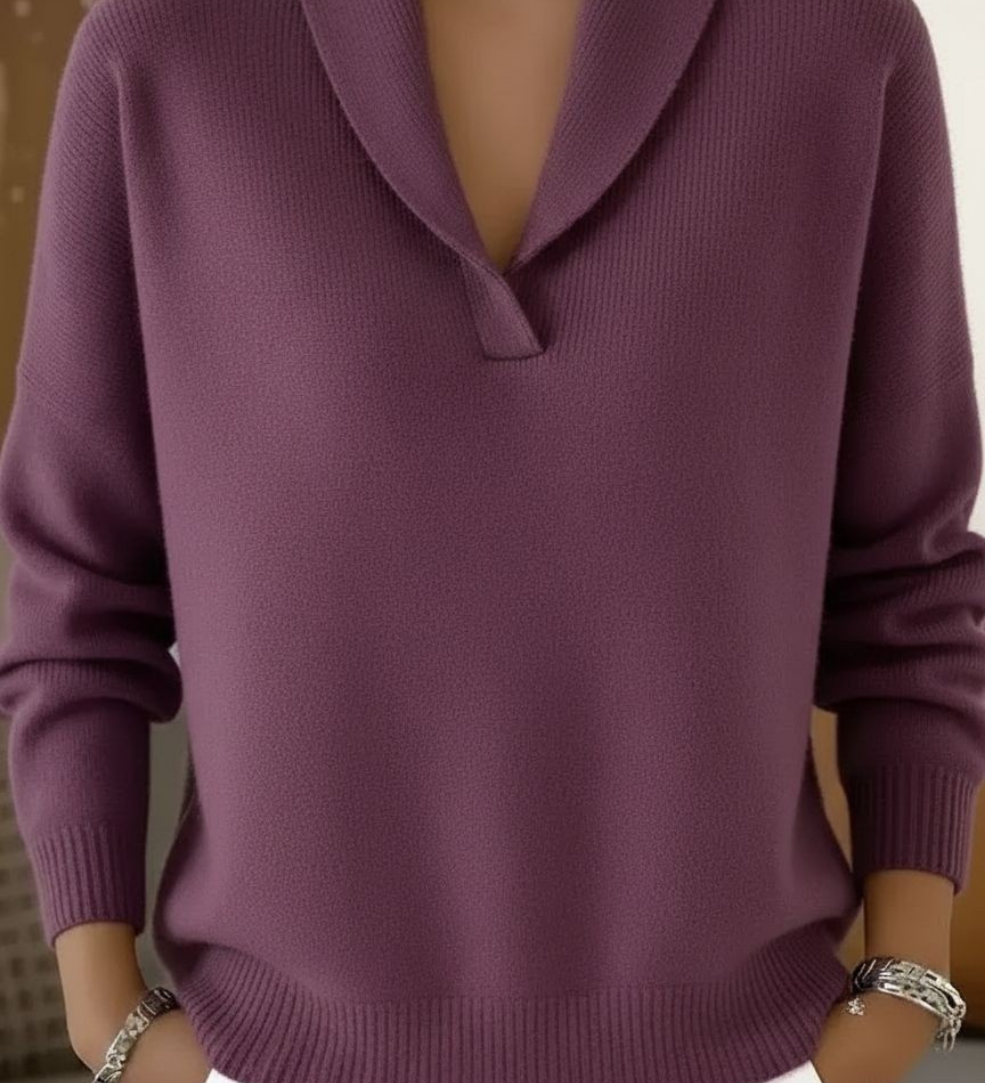 Friederike | Weicher Pullover mit Schalkragen