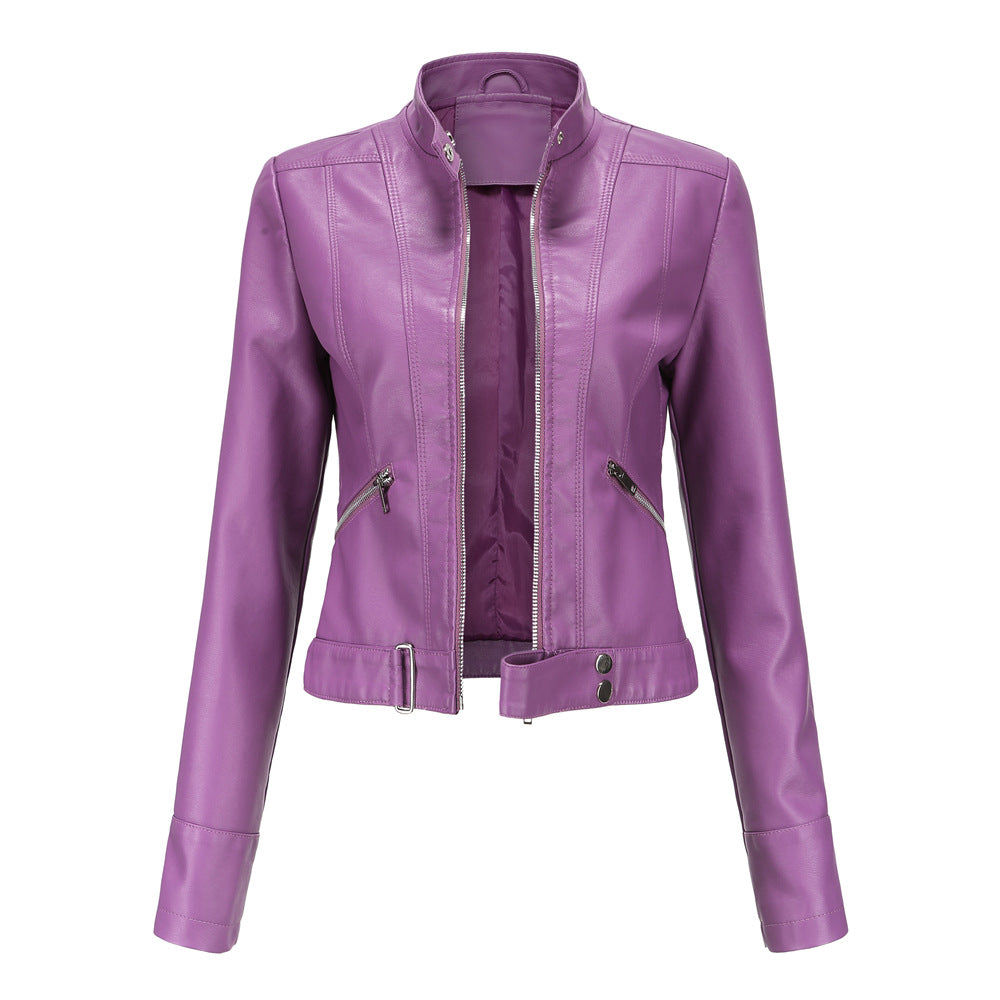 Sieglinde | Kurze Bikerjacke aus Kunstleder Jacke