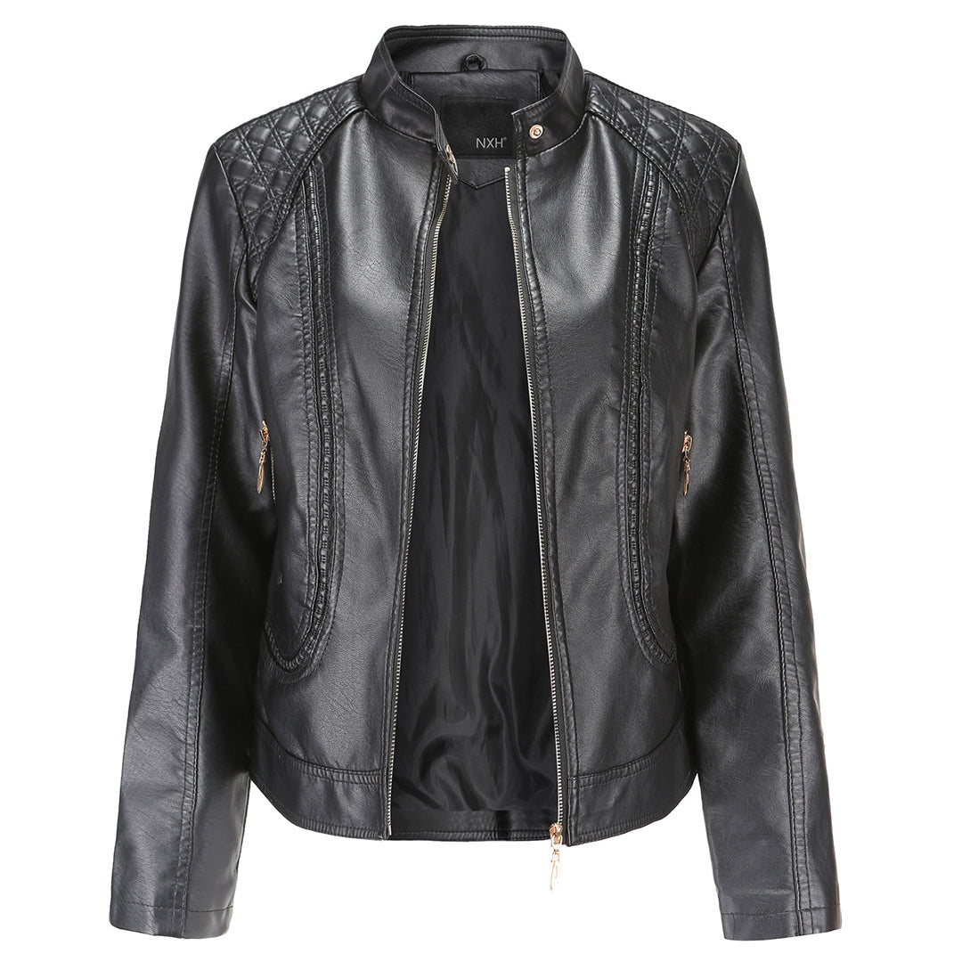 Gisela | Elegante Lederoptik-Jacke