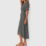 Ada | Wickelkleid mit Blüten-Print und V-Ausschnitt