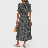 Ada | Wickelkleid mit Blüten-Print und V-Ausschnitt