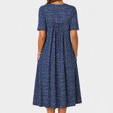 Emelie | Sommerkleid mit Wildblumen-Print und Frontfältelung